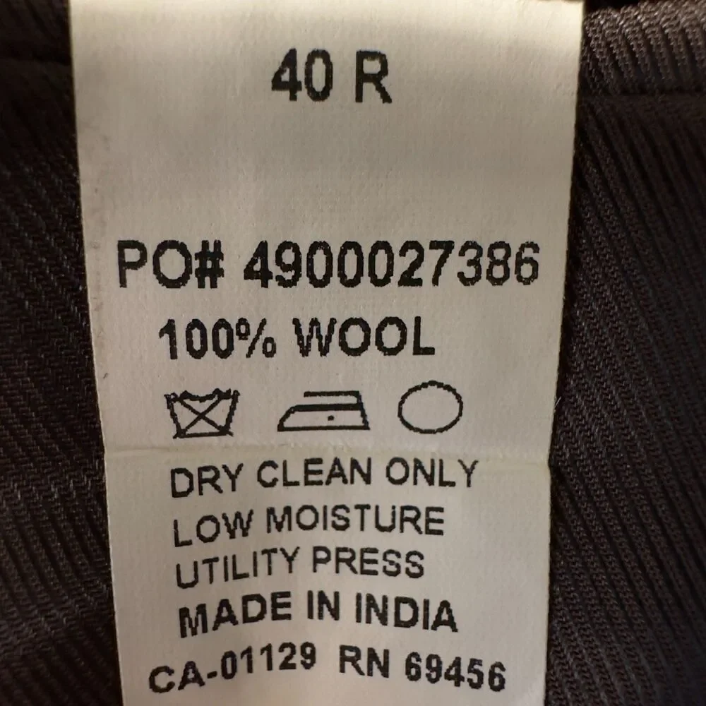 CALVIN KLEIN Mens Wool Blazer Sport Coat Two Button Jacket 40R Brown Double Vent